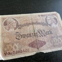 Райх банкнотa - Германия - 20 марки | 1914г., снимка 2 - Нумизматика и бонистика - 25621645
