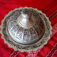 Стар османски сахан с гравюри , снимка 3 - Антикварни и старинни предмети - 20626723