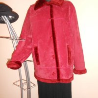 Дамско червено  зимно палто , снимка 2 - Палта, манта - 20824554