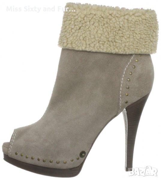 MISS SIXTY-нови кожени боти в бежов цвят Мис Сиксти-39 номер, снимка 1