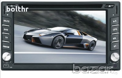 DOUBLE DIN-6.2 ИНЧА-УНИВЕРСАЛЕН С GPS-ЦИФРОВ TV ТУНЕР-DVD-BLUETOOTH-РАДИО, снимка 1