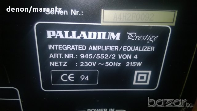palladium prestige-amplifier/equalizer-945/552/2 von 4-215watt-внос швеицария, снимка 16 - Ресийвъри, усилватели, смесителни пултове - 8250894