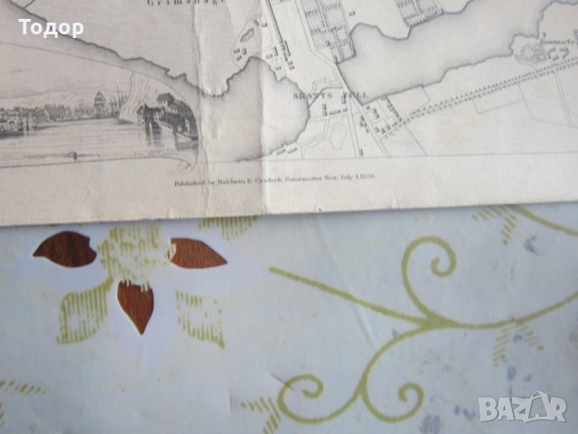 Стара карта Стокхолм 1836, снимка 3 - Колекции - 25432967