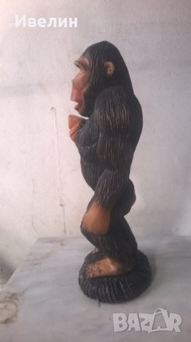 дървена статуетка-горила, снимка 2 - Антикварни и старинни предмети - 24631676