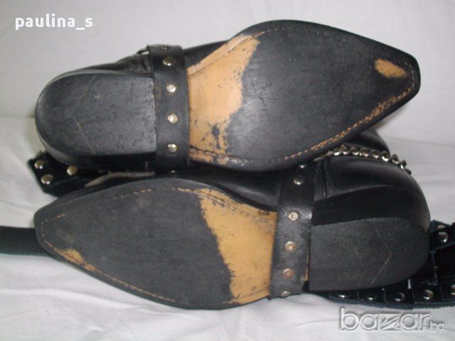 Vintage / Винтидж / Уникални боти от бизонски бокс "Joe Sanchez" genuine leather / естествена кожа , снимка 10 - Дамски боти - 14614539