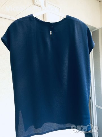 Тъмносиня красива блуза,Германия, снимка 6 - Тениски - 25796489