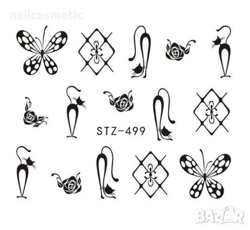 Водни стикери за маникюр, снимка 18 - Декоративна козметика - 25749870