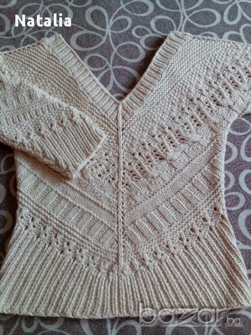 Страхотен мрежест пуловер-"Handknit", снимка 6 - Блузи с дълъг ръкав и пуловери - 16016146