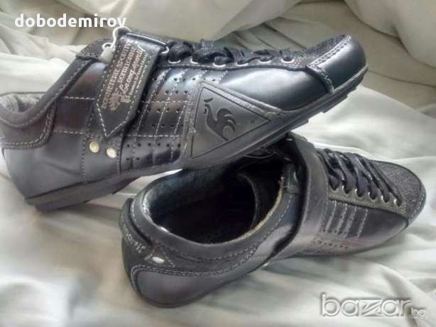 Нови черни кожени спортни обувки LE COQ SPORTIF Sapporo Lea оригнал, снимка 8 - Кецове - 14849166