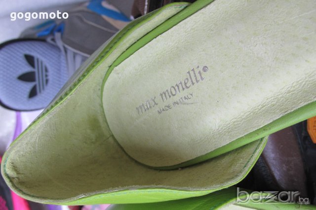 зелени дамски обувки MAX Monelli original,N- 38- 39,100% естествена кожа отвън и отвътре, снимка 16 - Дамски обувки на ток - 19283054