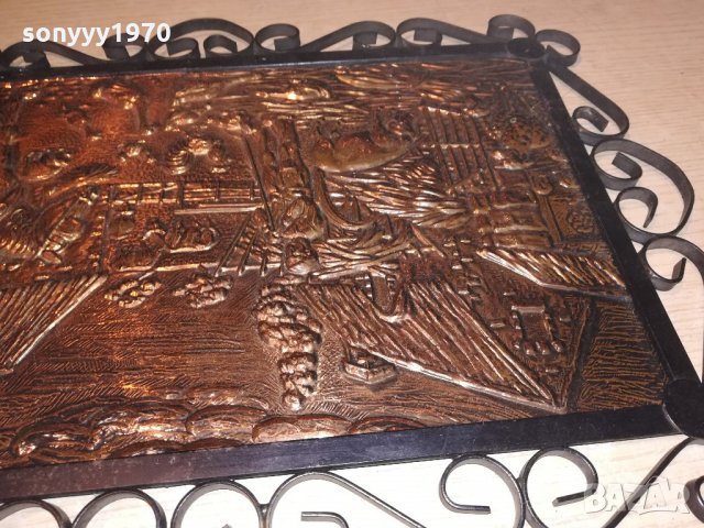 релефна картина мед/месинг-ковано желязо-внос швеицария, снимка 15 - Колекции - 21508436