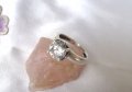 Старинен Сребърен Пръстен с Голям Първокачествен циркон, снимка 10