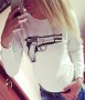 ХИТ! Дамска блуза GUN FASHION с пистолет принт! Поръчай модел с ТВОЯ идея!, снимка 1 - Тениски - 13716472