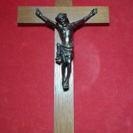 Разпятието на Исус дърво и масивен бронз - уникално и старо, снимка 4 - Антикварни и старинни предмети - 17270251