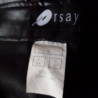 Черен панталон латех ORSEY размер  42, снимка 4 - Панталони - 24672055