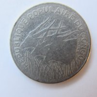 Конго - 100 франка, 1983 г.  (рядка)-367 m, снимка 3 - Нумизматика и бонистика - 23959982
