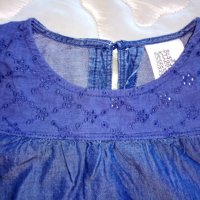 дънкова блуза за момиче (възраст 3-4 г ), снимка 2 - Детски Блузи и туники - 24549650