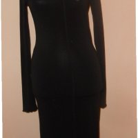 Черна дълга рокля по- тялото H&M, снимка 1 - Рокли - 24103944