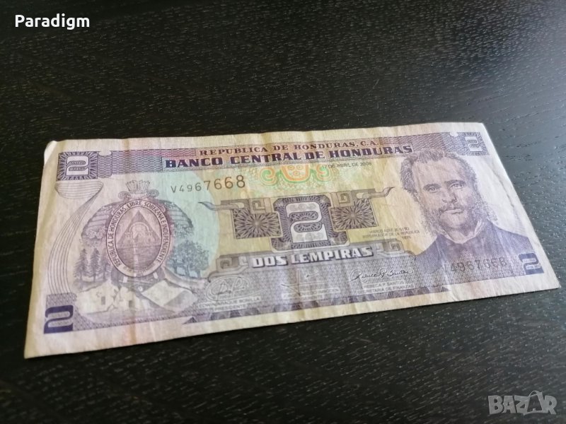 Банкнота - Хондурас - 2 лемпира | 2008г., снимка 1