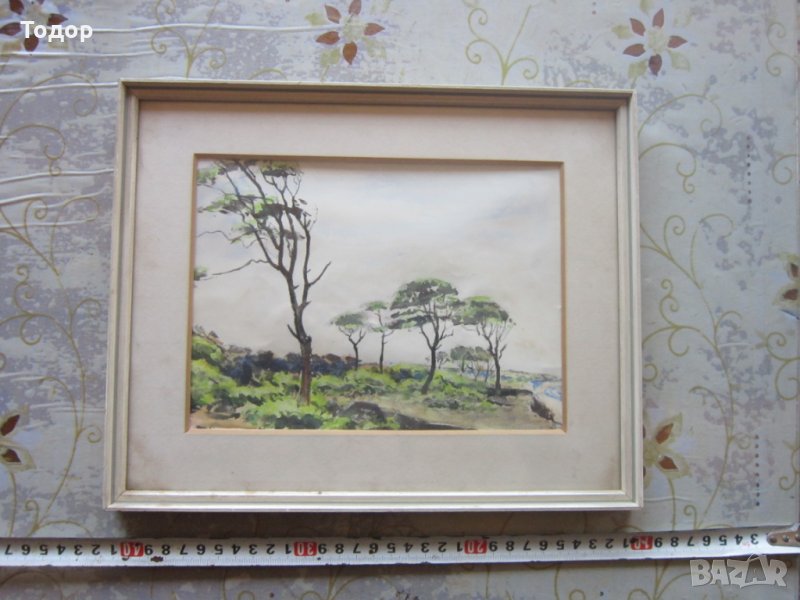 Стара немска картина офорт , снимка 1