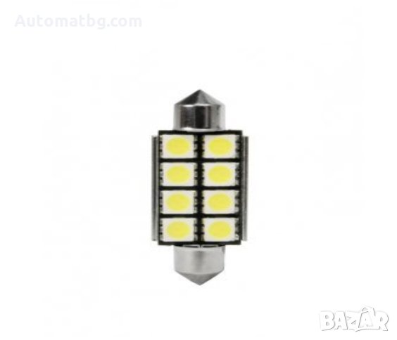 LED Диодна Крушка C10W FESTOON CANBUS 6 LED 5050SMD T11X42 MM-4556, снимка 1