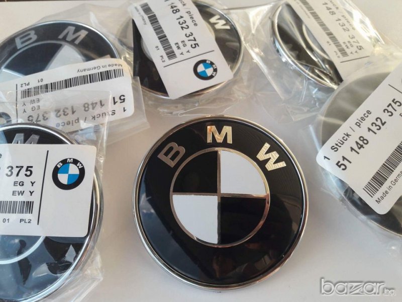Емблеми Бмв за преден и заден капак 82мм 74мм, снимка 1
