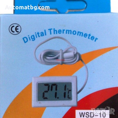 Термометър дигитален за вграждане с кабелен датчик WSD-10, снимка 2 - Аксесоари и консумативи - 23959416