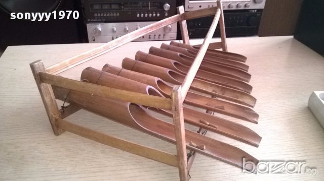 Ретро музикален инструмент-бамбуков-45х38х18см-внос швеицария, снимка 11 - Антикварни и старинни предмети - 17082626