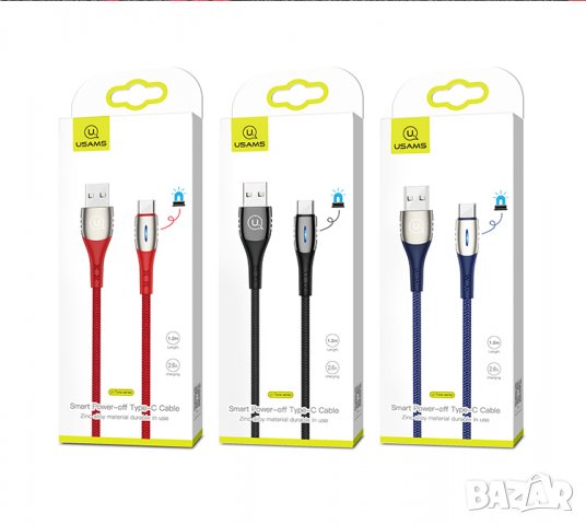 Интелигентен USB кабел - USAMS U-Tone US-SJ305 Type-C, снимка 6 - USB кабели - 26177323