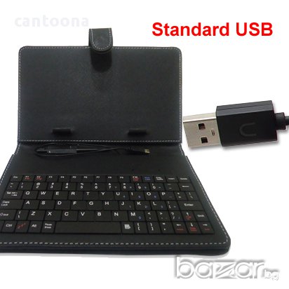 Кожен калъф - клавиатура за Таблет PC - 8 ", снимка 3 - Клавиатури и мишки - 9477131