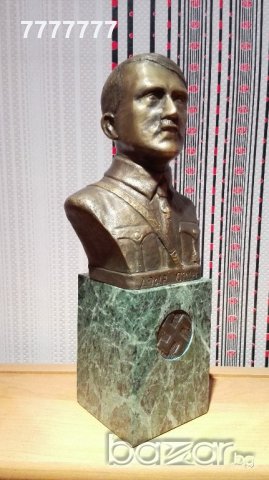 Бюст на  А . Хитлер - бронз / гранит, снимка 2 - Антикварни и старинни предмети - 20395357
