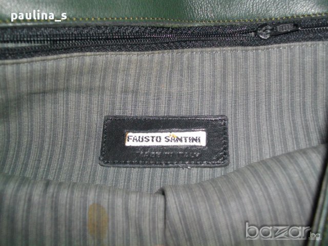 Италианска чанта / cross shuolder & body bag "Fausto Santini" / естествена кожа, снимка 9 - Чанти - 14727601