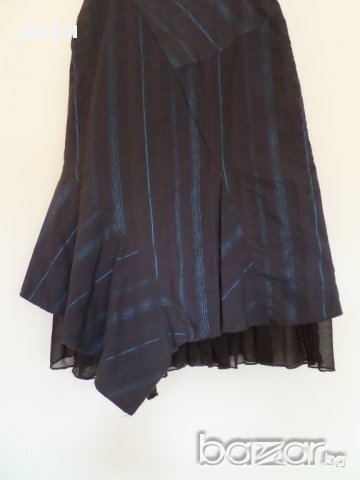 Ефектна пола в кафяв цвят, снимка 3 - Поли - 15188052