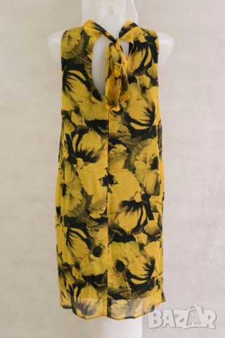 Рокля в черно и жълто марка Conquista - S, снимка 4 - Рокли - 21670786