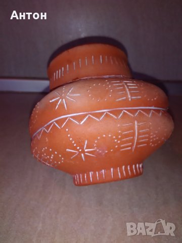 Стара глинена ваза, снимка 3 - Саксии и кашпи - 24794586