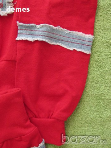 Спортен комплект от червен суичър и панталон, нов, размер 116, снимка 5 - Детски комплекти - 17861153