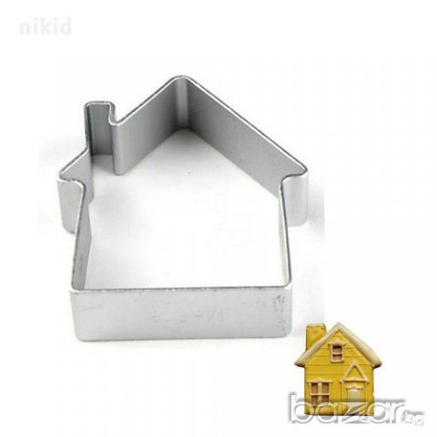 къща къщичка форма метален резец украса молд бисквитки фондан, снимка 1 - Форми - 17193270