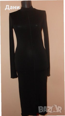 Черна дълга рокля по- тялото H&M