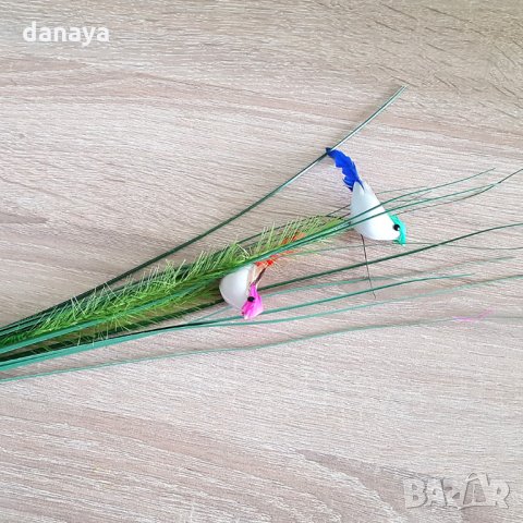 785 Изкуствен букет висока тревичка с пиленца за декорация и аранжиране 82см, снимка 5 - Изкуствени цветя - 24479764