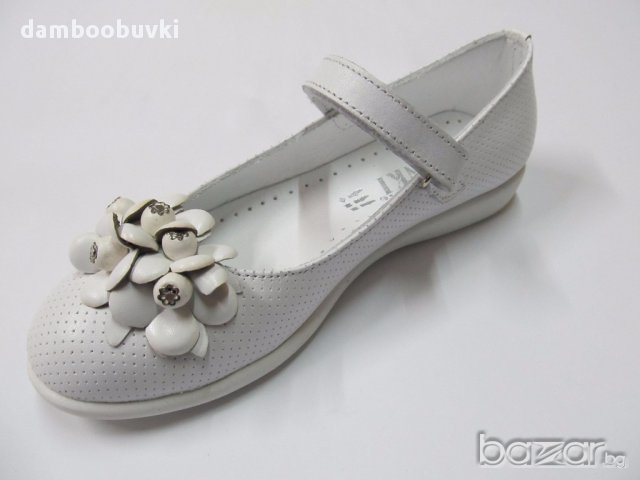 Обувки Ponki естествена кожа в бяло /31-36/, снимка 3 - Детски сандали и чехли - 17752012