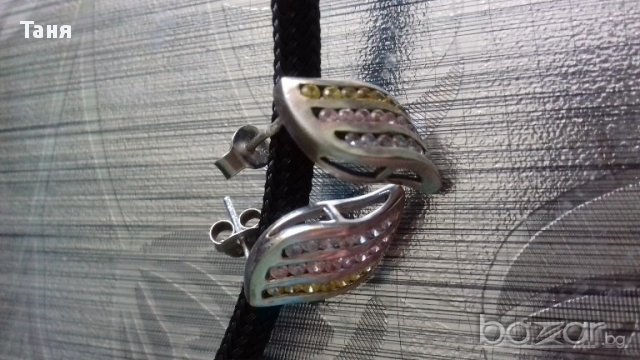 Сребърен комплект с разноцветни цирконии , снимка 4 - Бижутерийни комплекти - 17729632