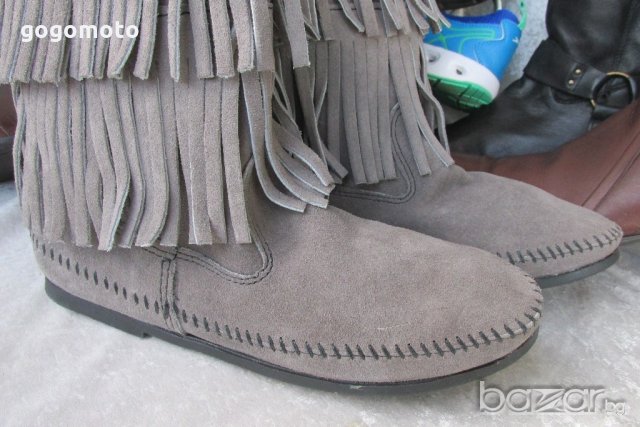 нови MINNETONKA original дамски ботуши, 40 - 41, 100% висококачествен естествен набук,GOGOMOTO.BAZAR, снимка 13 - Дамски ботуши - 21069746