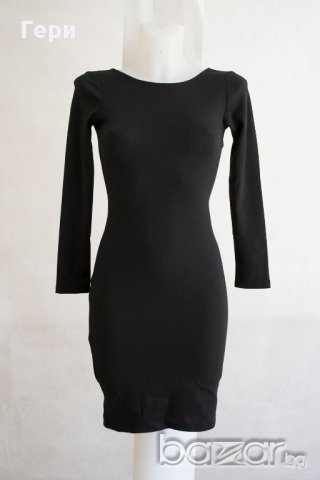 Черна рокля с гол гръб марка by Hellene, снимка 3 - Рокли - 17516016