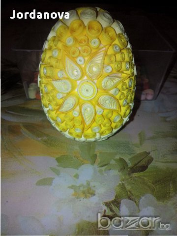 Великденски яйца от стирофом с квилинг ленти, снимка 4 - Декорация за дома - 17782960