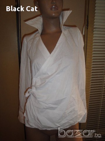 Нова елегантна маркова бяла дамска риза Diana Lirot,тип "Прегърни ме",блуза с дълъг ръкав,дамски топ, снимка 6 - Ризи - 12844443
