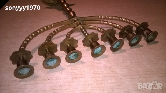 евреиски свещник-33х33х12см-внос швеция, снимка 12 - Колекции - 23431455