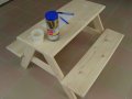 Учебна Масичка с пейки., снимка 1 - Мебели за детската стая - 15223330