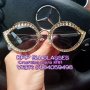 слънчеви очила котешки златни с кристали код 334, снимка 2
