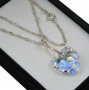 Комплект,Обеци,Колиета Сваровски "сърце" SWAROVSKI® Всички цветове, снимка 12