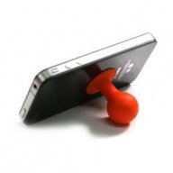 Силиконова стойка за телефон + стилус+ предпазни капачета против прах за слушалките и microUSB входа, снимка 2 - Калъфи, кейсове - 10465724